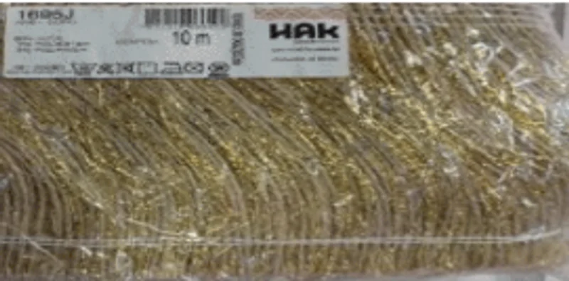 FRANJA DE JUTA HAK LARGA - COM FIO OURO