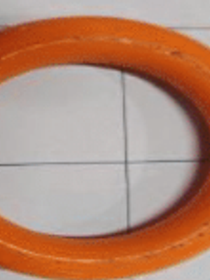 ARGOLA DE MADEIRA GRANDE - LARANJA